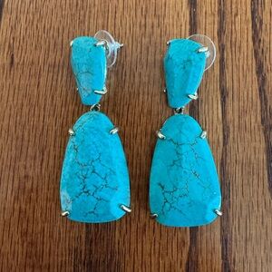 Vintage/Retired Kendra Scott Turquoise & Gold Earrings